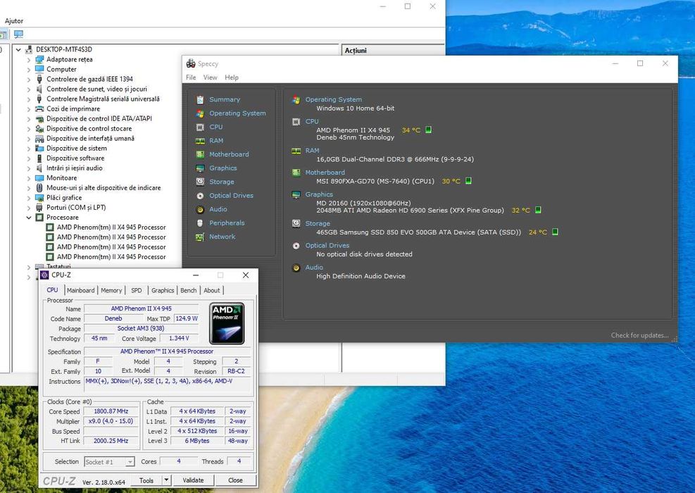 Procesor AMD Phenom II X4 945 Quad Core, 3GHz, 8MB, Socket AM3