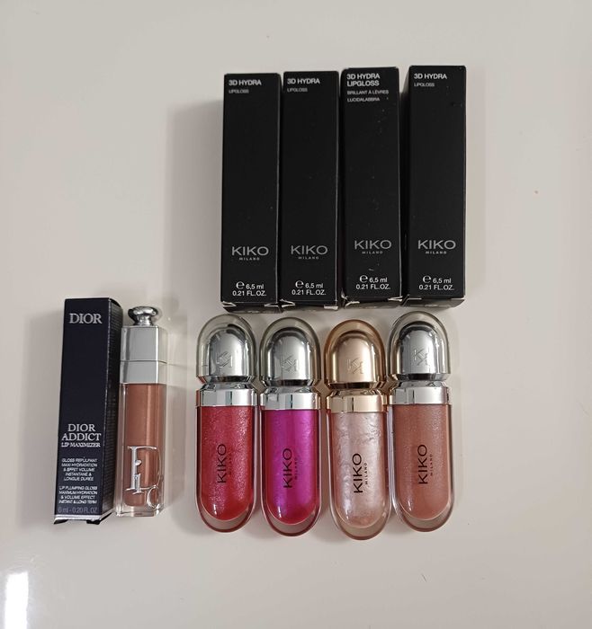 Нови гланцове за устни Dior ,Kiko Milano