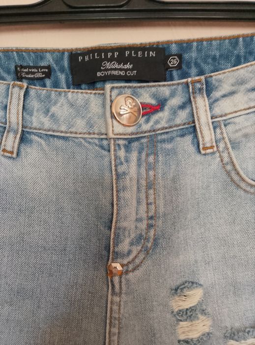 PHILIPP PLEIN дамски дънки Boyfriend Cut "Over and Over Again" – нови с етикет