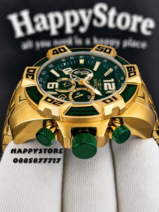 INVICTA Aviator green dial 50 mm, Инвикта нов мъжки часовник