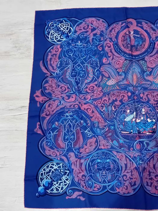 Eșarfă originală Hermes – Paris, La Charmante Aux  Animaux din mătase