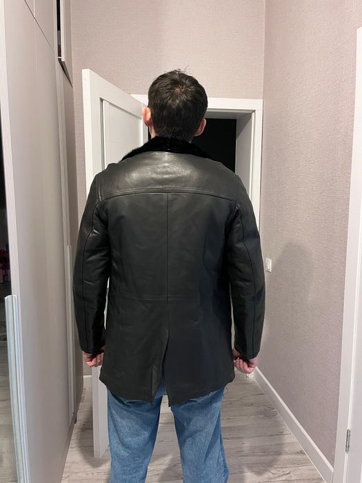 Кожаная дубленка