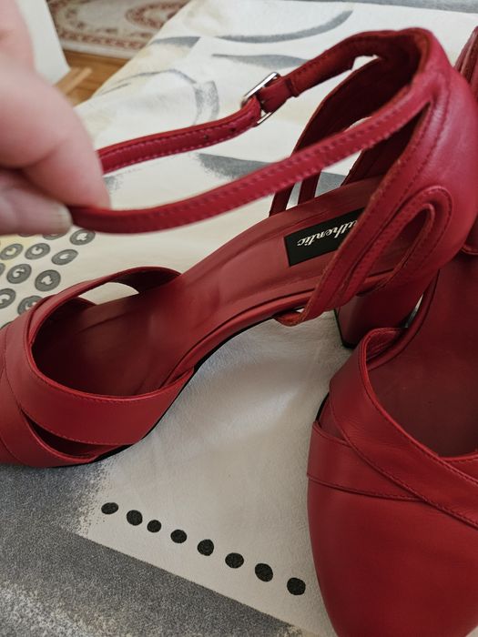 pantofi eleganti din piele,rosu,marime 38