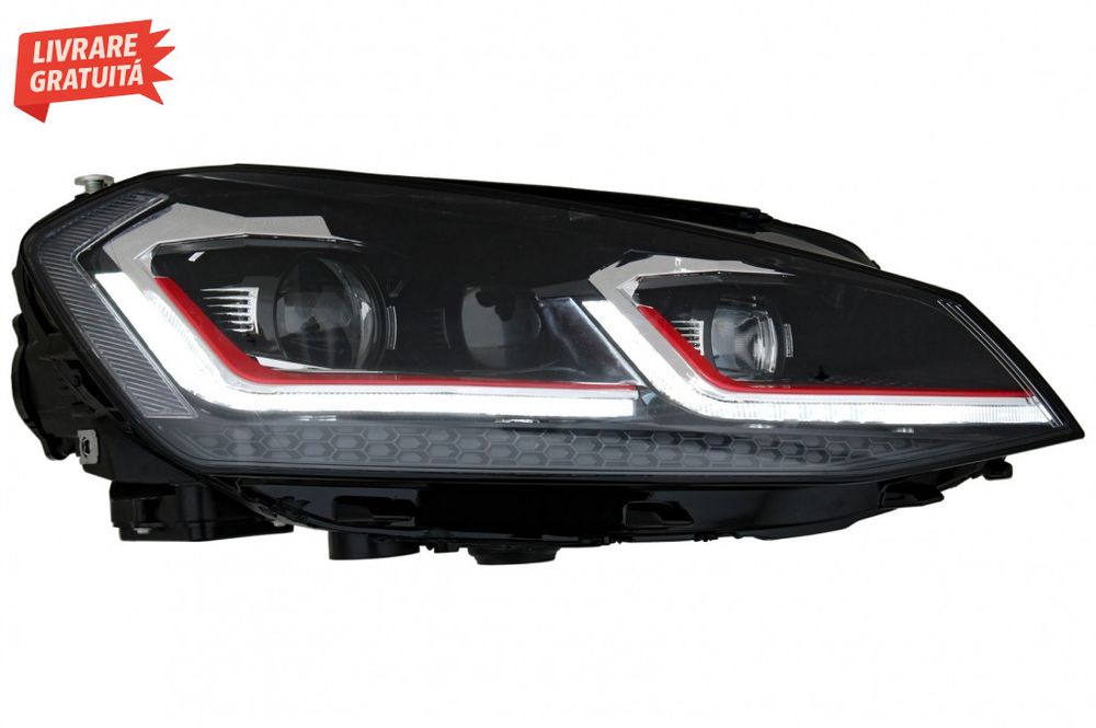 Faruri LED VW Golf 7 VII (2012-2017) Facelift G7.5 GTI Look cu Semnal