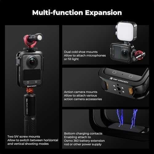 Нова Клетка за камера DJI Osmo 360 с магнитен монтаж и 1/4'' резба