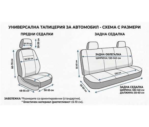 Тапицерия за автомобил, Калъфи за всички седалки, червен текстил