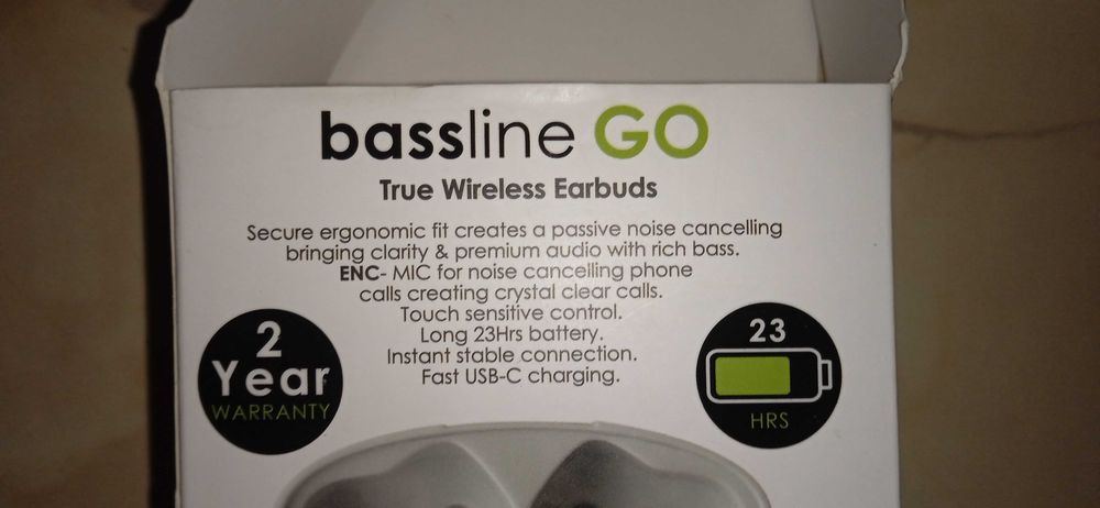 Casti NOI fără fir Bluetooth 5.0 Bassline Go True wireless android