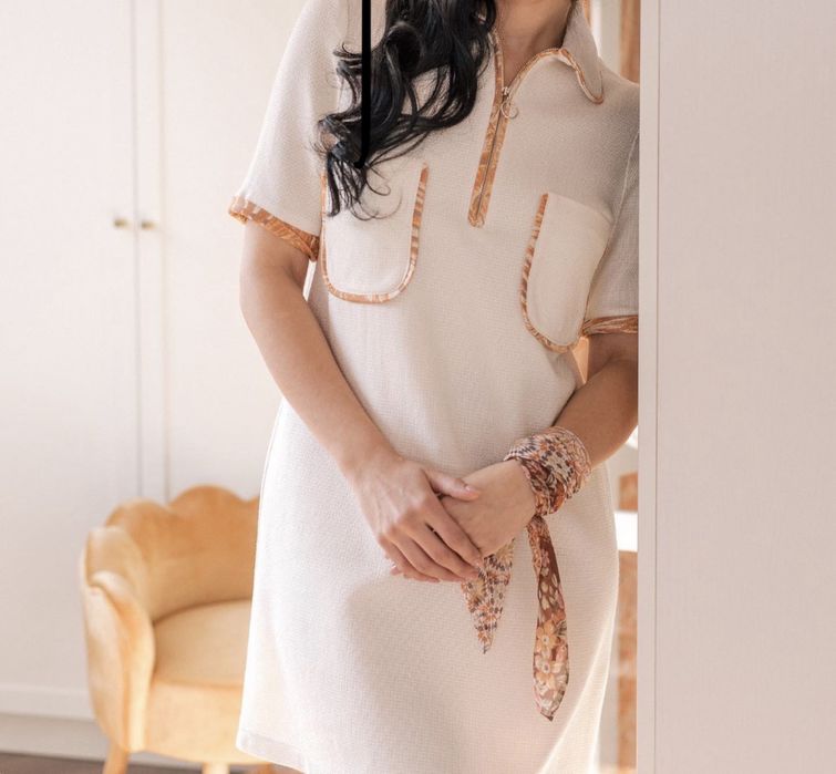 Къса бяла рокля от Denina Martin - S размер