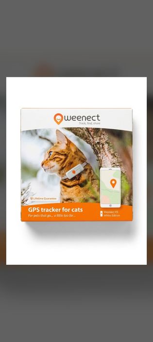 Нов GPS тракър за котки и кучета Weenect XS (White Edition) – Проследяване в реално време