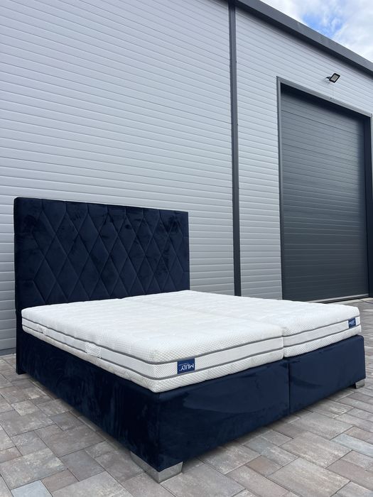 Pat Dormitor Tapitat • Boxspring 1,80 x 2,00 Impecabil Catifea