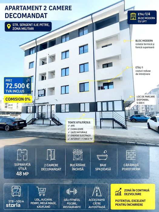 Apartament 2 camere cu lift zonaMilitari Residence str Sg Ilie Petre — fotografia 3