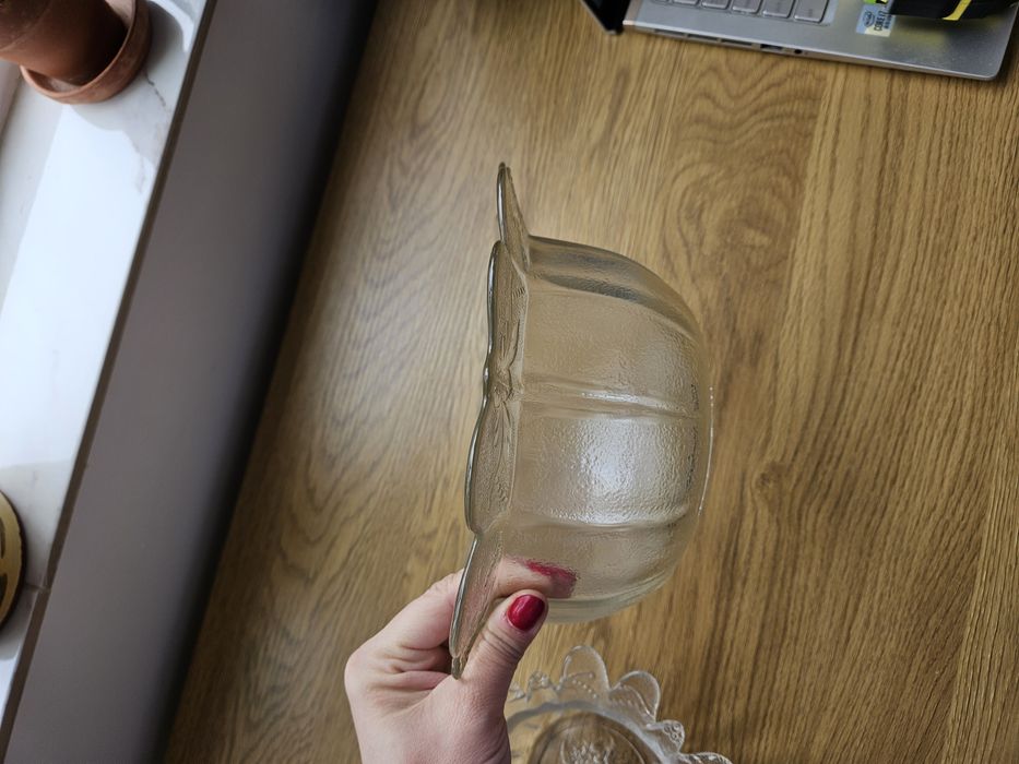 2 стъклени купи комплект за салати и др.