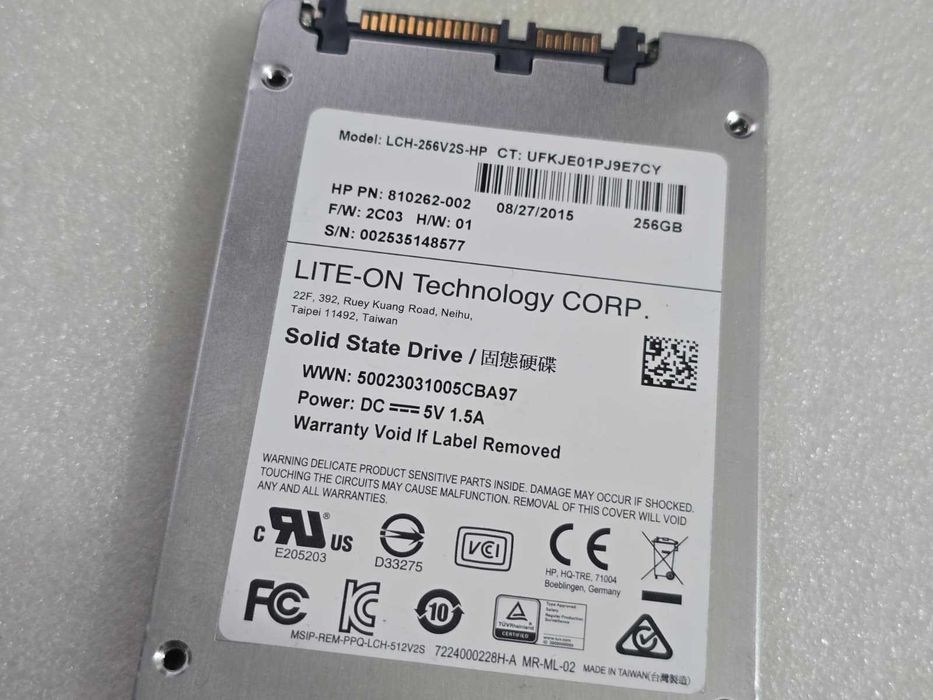 Solid-State Drive (SSD) SSD LITE-ON 256GB SATA 3 2.5" LCH-256V2S-HP