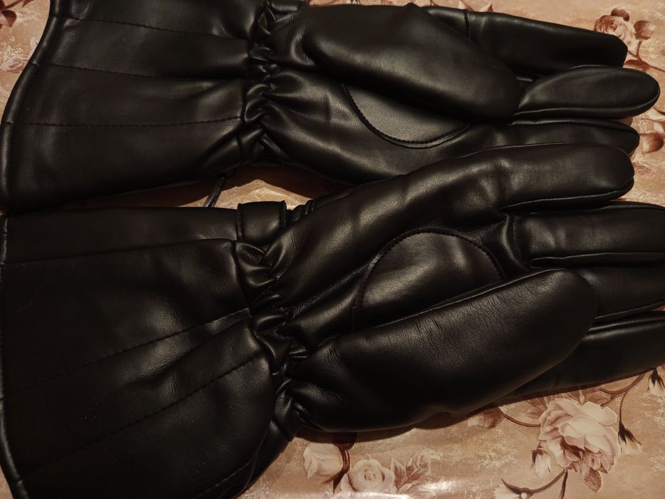 Винтидж Мъжки Дълги Ръкавици от Естествена Кожа Нови