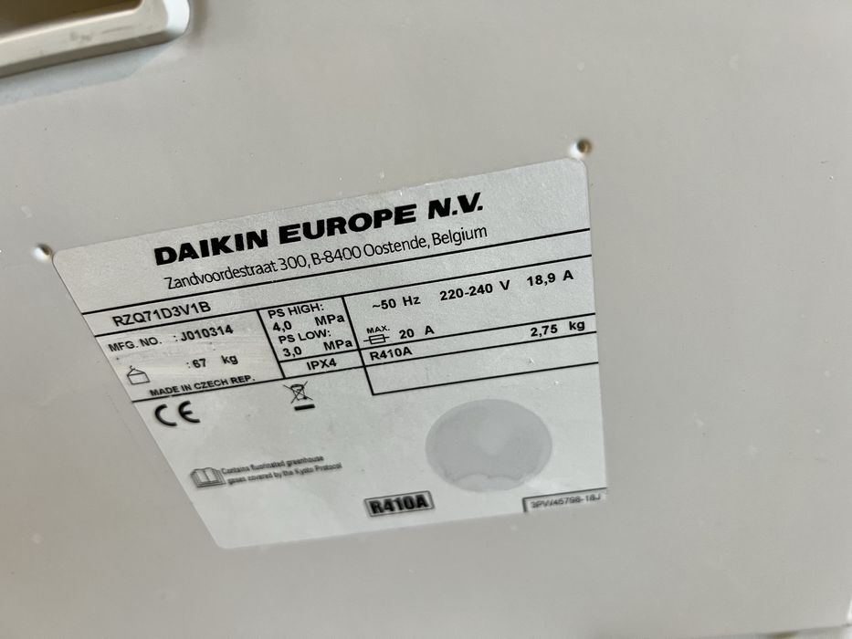 Daikin 71 климатик касета външен монтаж термопомпа 8 kw
