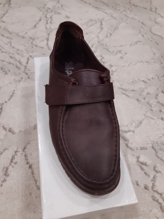 Лоферы кожаные бордовыее