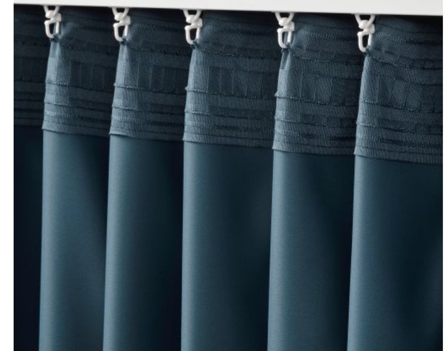 Светлоизолиращи завеси тъмносини к-т 2 бр, 145x300 см