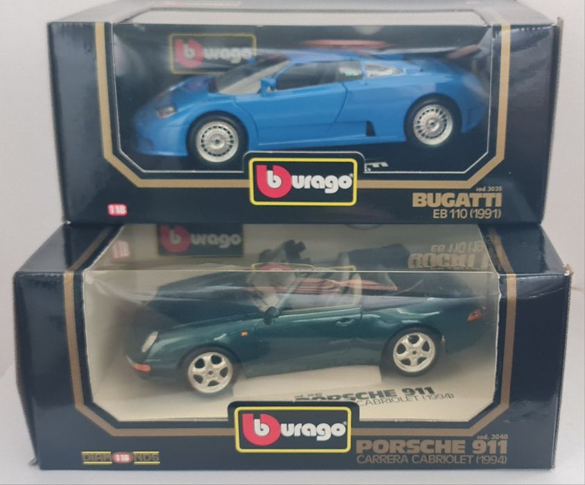 BUGATTI EB 110 /1991/PORSCHE 911 Bburago Italy 1.18 м.