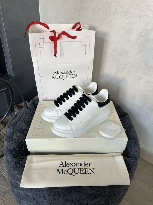 Alexander McQueen Oversized White Black Crystals