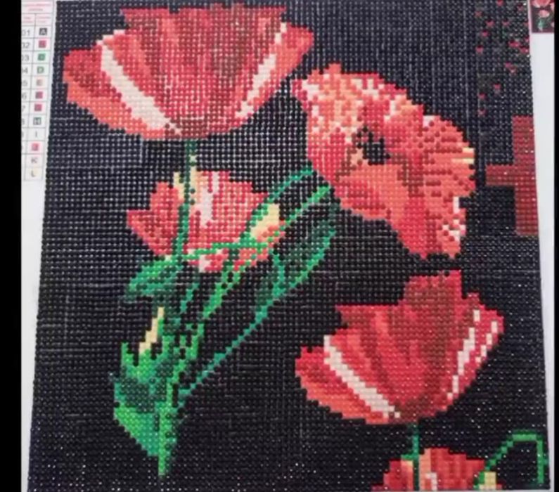 Tablou broderie cu diamante "Maci"