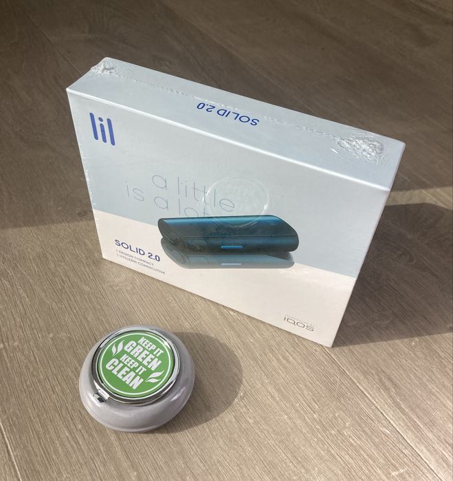 Dispozitiv electronic lil SOLID 2.0 Cosmic Blue – nou, sigilat + scrumieră portabilă