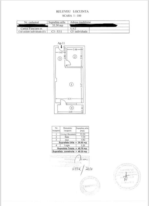 Garsoniera open space+boxa Bucurestii Noi Damaroaia