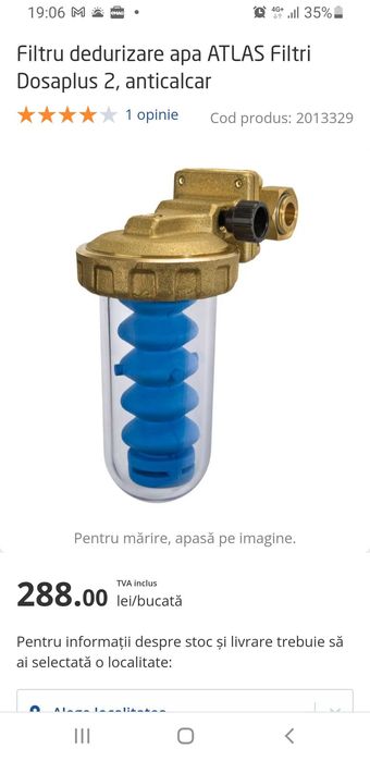 Filtru dedurizare apa ATLAS Filtri Dosaplus 2, anticalcar