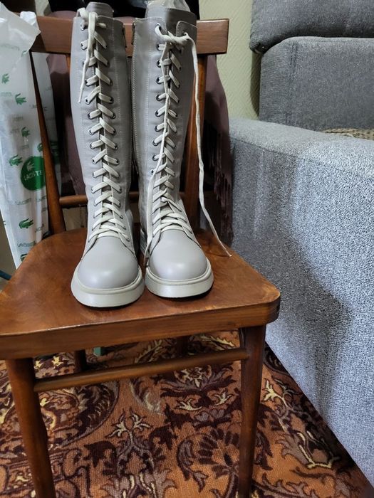 Сапоги женские кожаные