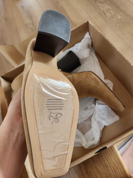 Cizme/Botine Mango piele naturala, cu eticheta