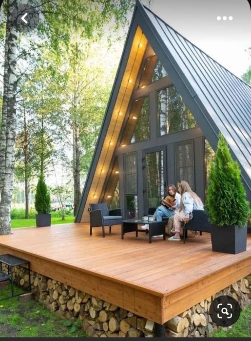 Cabane din Lemn la Cheie si Case de Vacanta A-Frame: Constructii Lemn Rotund, Modele Rustice sau Moderne, Izolate, Ieftine, Direct de la Producator!