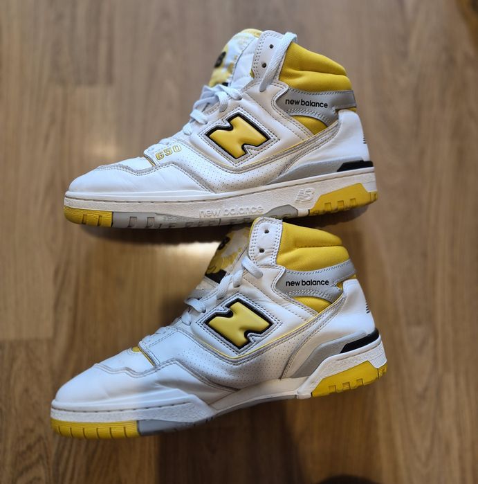 New Balance 650 adidasi high white/yellow