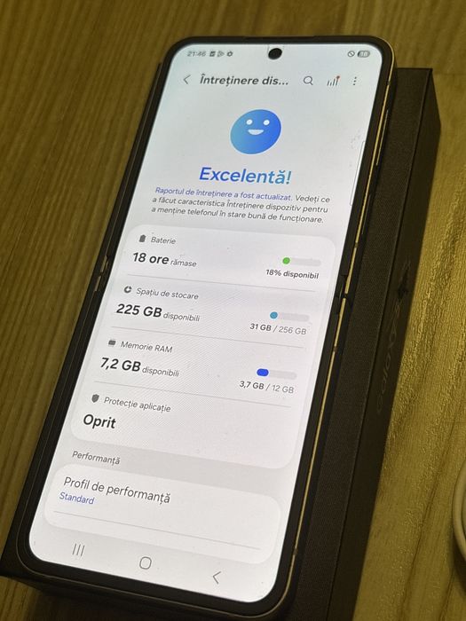 Samsung Z Flip 6 , ca NOU , 256 GB , 12 GB RAM , 100 % Bateria