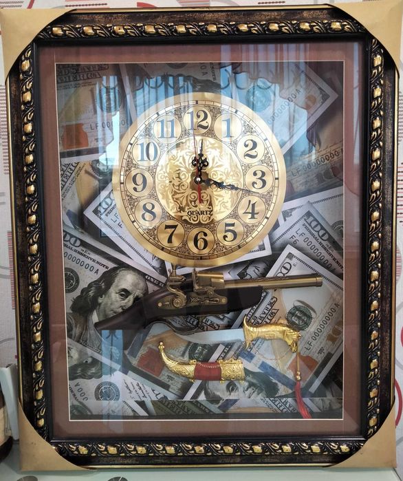 ЧАСЫ QUARTZ настенные новые большие. ПОДАРОК для мужчин