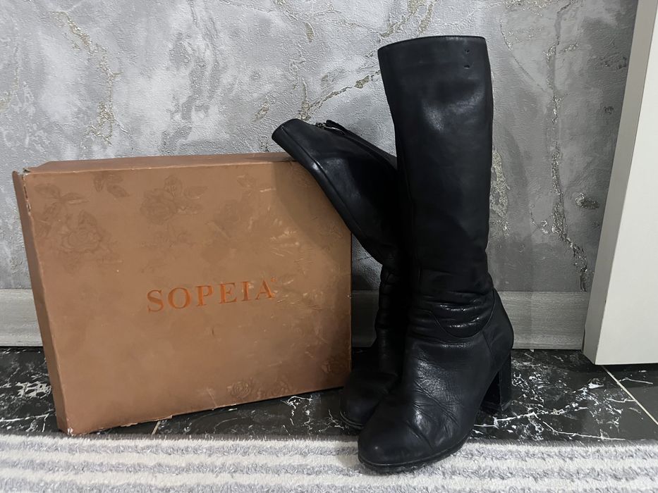 турецкие кожаные сапоги