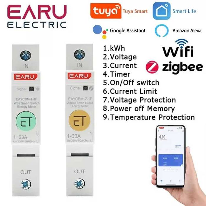 Мултифункционален смарт измервателен уред- защита 2P Zigbee