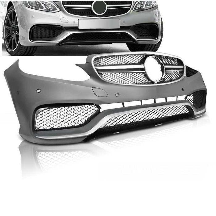 Предна броня AMG E63 дизайн за MERCEDES E-CLASS W212 с решетка