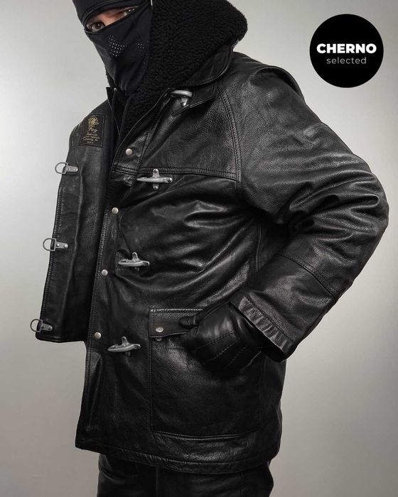 FAY рядко винтидж кожено яке тип firefighter / peacoat – L