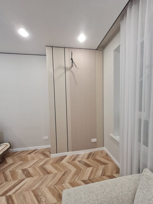 Монтаж бамбуковых  панелей