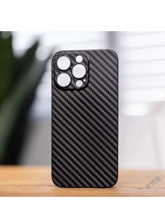 Husa Hard Carbon Slim Protectie Camera Iphone 14/15 PRO MAX PLUS