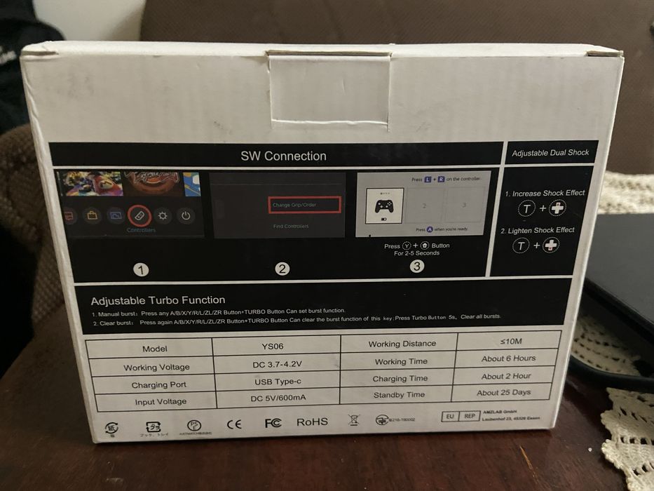 Безжичен геймпад за Nintendo Switch / PC (Pro Controller тип)