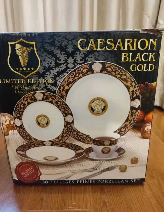Set farfurii Caesarion „Da Vinci” –  decor 24K – 30 piese