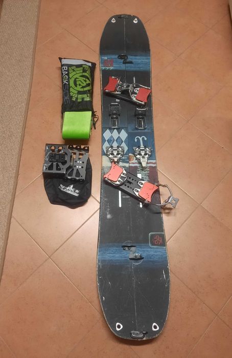 Splitboard cu legaturi hard + piei de foca+coltari