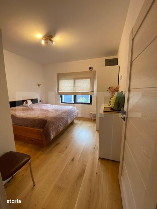 Casa moderna pe parter, 120 mp utili, teren 9 arii – complet mobilat