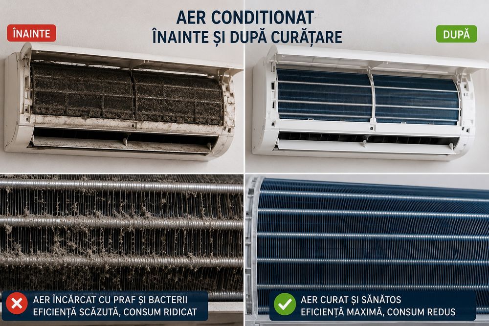 Verificare-curatare/Igienizare,cu abur,aparate de aer conditionat. Reparatii centrale termice.