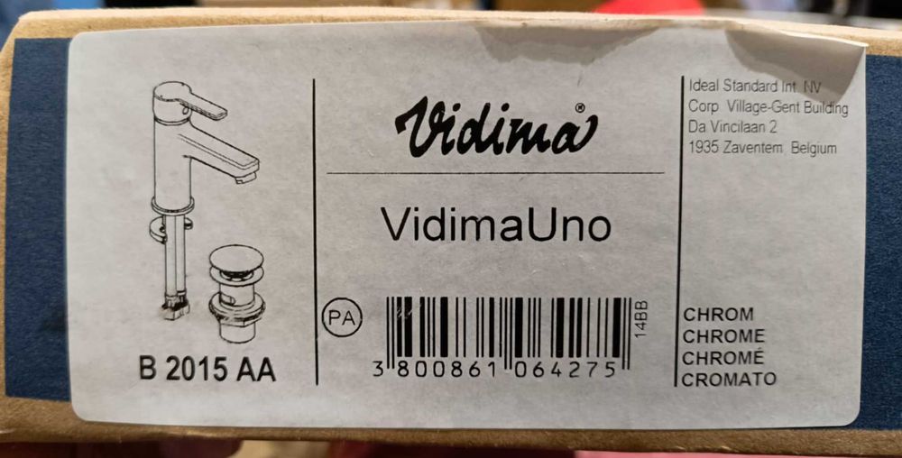 Продавам смесител за баня Vidima Uno B2015AA, чисто нов