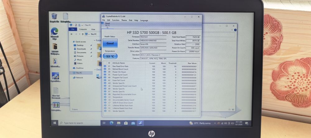 Laptop HP PROBook 640 G2_14"_i3 6100U_8GB DDR4_SSD 500 GB HP_SIM 4G_5-6h Bateria (95.5% Health) _Aspect/Functional 10 din 10_