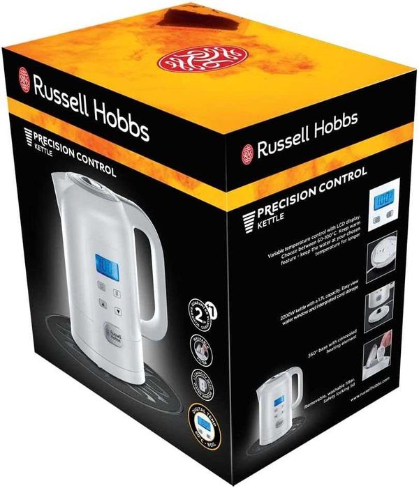 Russell Hobbs Ел. Кана за Топла Вода с Контрол на Температурата, 2200W