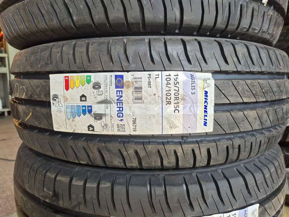 4 Anvelope de VARA - 195/70/15C 104/102R - Michelin Agilis 3 - NOI - DOT 2023 !