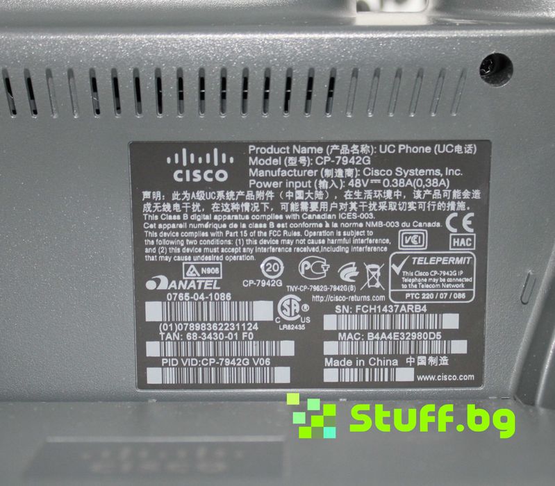 IP телефон Cisco 7942G