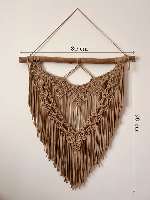 Macrameu manual 80cm X 90cm